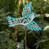 Green Bird Garden Stake