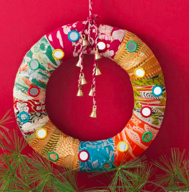 Patchwork Shisha Wreath - CJ Gift Shoppe