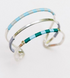 Threaded Trio Cuff Blue