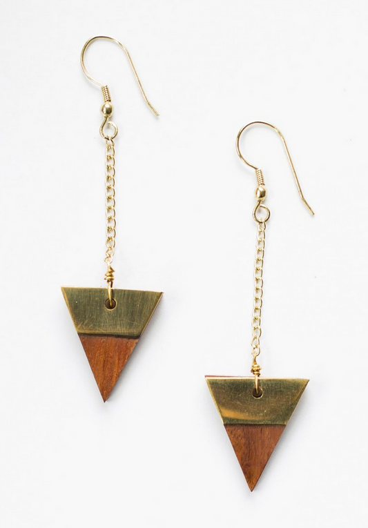 Trailing Triangle Earrings - CJ Gift Shoppe