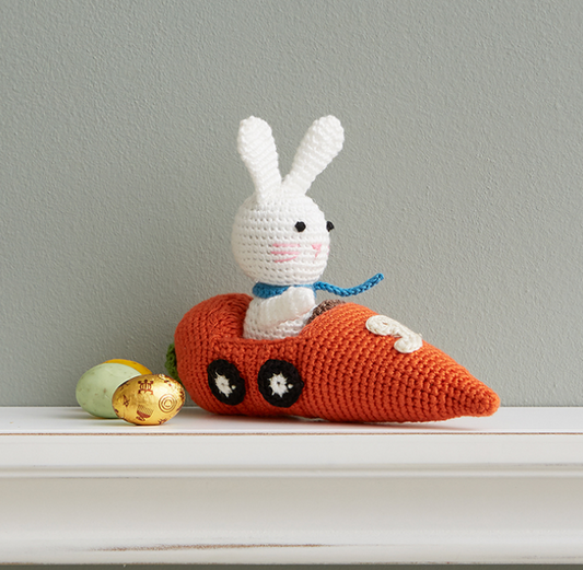Crocheted Racer Bunny - CJ Gift Shoppe
