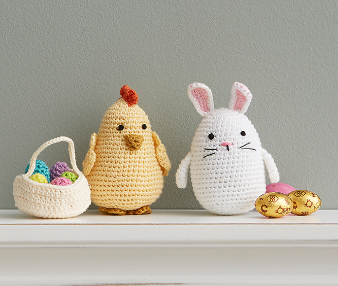 Crocheted Bunny & Chick - CJ Gift Shoppe