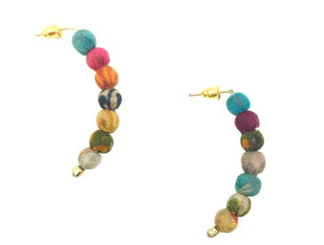 Kantha Petite Arc Earrings - CJ Gift Shoppe