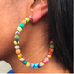 Large Kantha Hoop Earrings - CJ Gift Shoppe