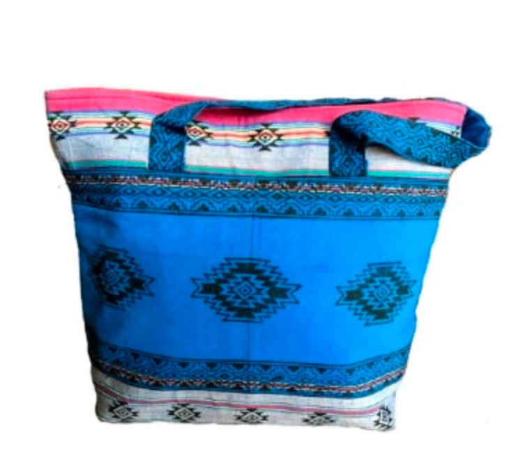 Tote Bag with Blockprint Designs - CJ Gift Shoppe