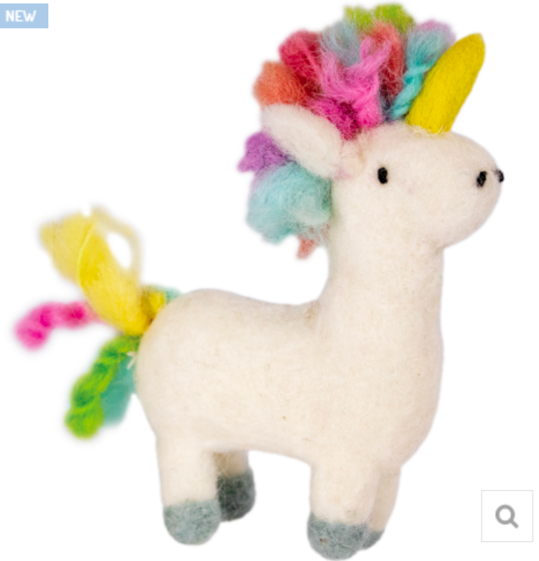 Rainbow Unicorn Ornament - CJ Gift Shoppe