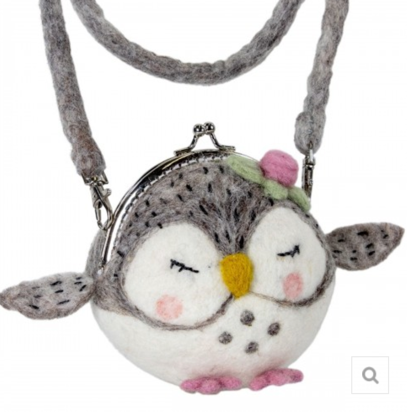 Owl Critter Felt Purse - CJ Gift Shoppe