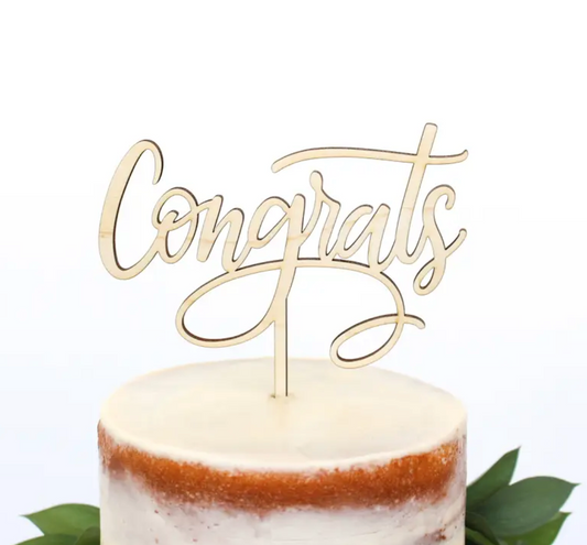 Congrats Cake Topper - CJ Gift Shoppe