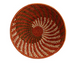 Orange Spiral Raffia Basket