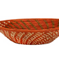 Orange Spiral Raffia Basket - CJ Gift Shoppe