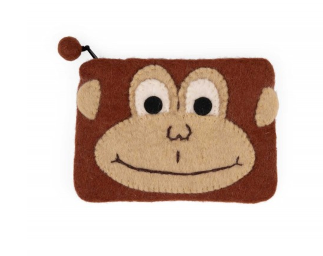 Monkey Felt Purse - CJ Gift Shoppe