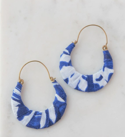 Upcycled Fabric Hoops - CJ Gift Shoppe