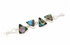 Mexican Taxco Abalone Triangle Silver-Plated Bracelet