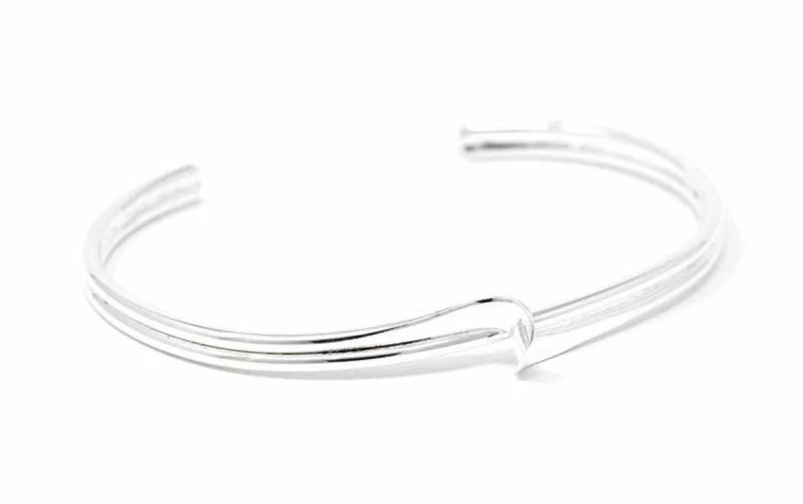 Mexican Taxco Silver Plated Wave Cuff - CJ Gift Shoppe