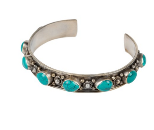 Teardrop Turquoise Cuff Bracelet - CJ Gift Shoppe