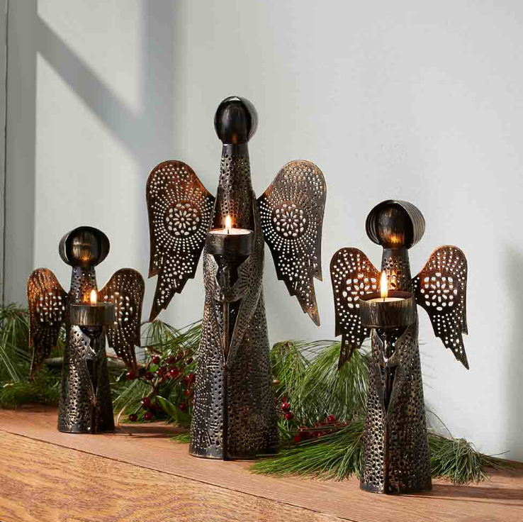 Medium Angel Candleholder - CJ Gift Shoppe