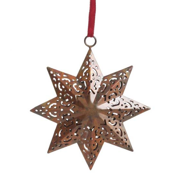 Small Star Metal Ornament - CJ Gift Shoppe