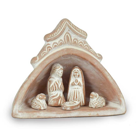 Domed Terra Cotta Nativity - CJ Gift Shoppe
