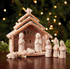 Dove Terra Cotta Whitewashed Nativity
