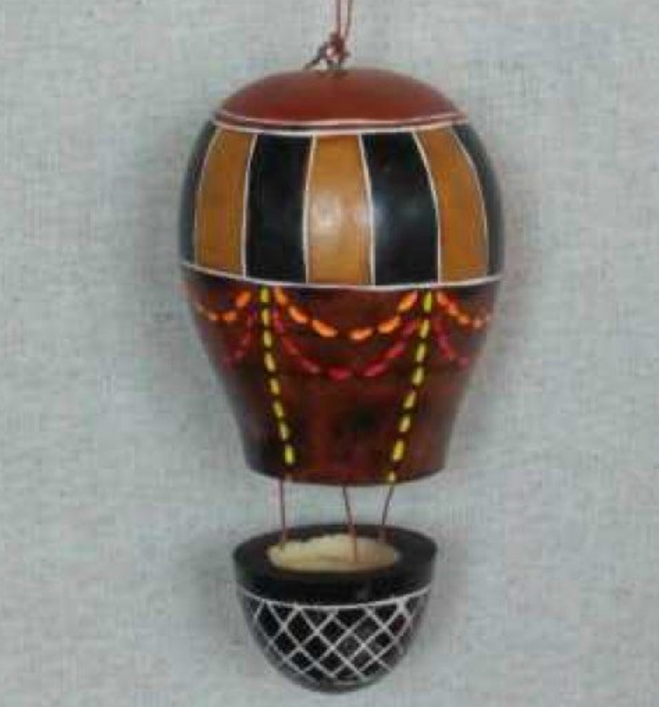 Up Up & Away Gourd Ornament - CJ Gift Shoppe