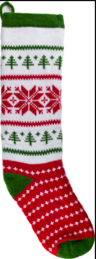 Long Knit Christmas Stockings - CJ Gift Shoppe