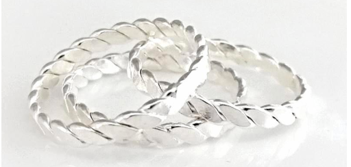 Braided or Art Deco Symbol Ring - CJ Gift Shoppe