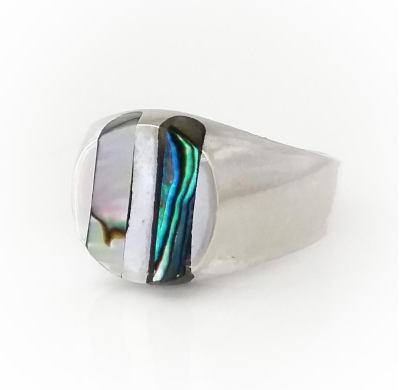 Men's Inlaid Silver Ring - CJ Gift Shoppe