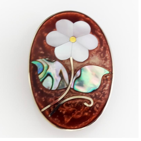 Abalone & Mother of Pearl Pin Brooch - CJ Gift Shoppe