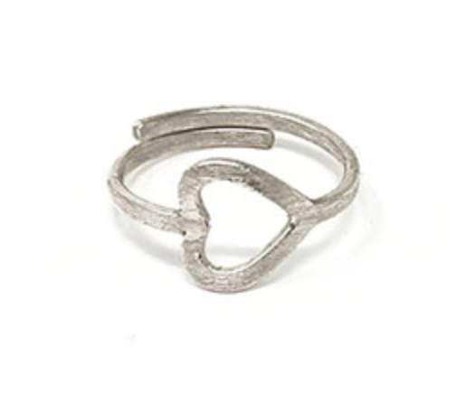 Silver Heart Wraparound Ring - CJ Gift Shoppe