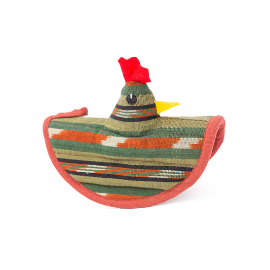 Chicken Pot Holder - Olive/Terracotta