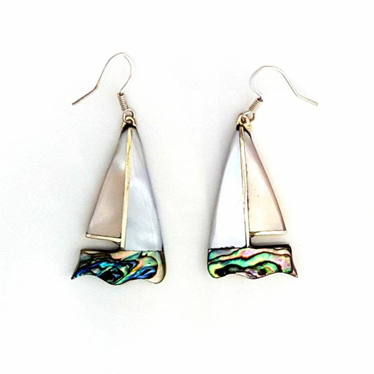 Mexican Mosaic Inlaid Handcrafted Earrings