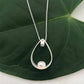 Women's Peace Collection - Elegant Teardrop Necklace - Sterling Silver, Indonesia