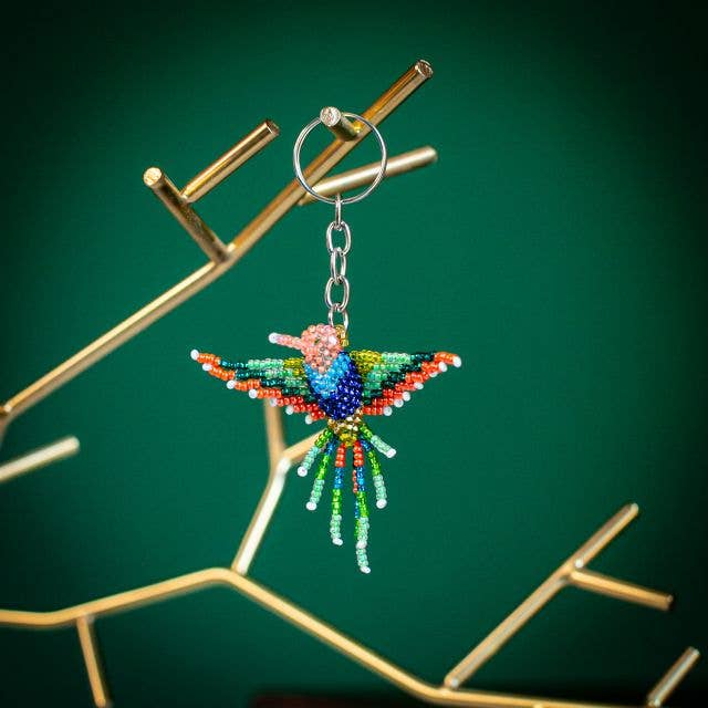 Hummingbird  Beaded Keychains