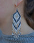 XL Beaded Feather Earring
