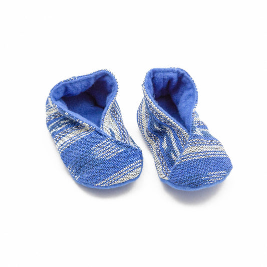 Handwoven Baby Booties - Blue Jasper