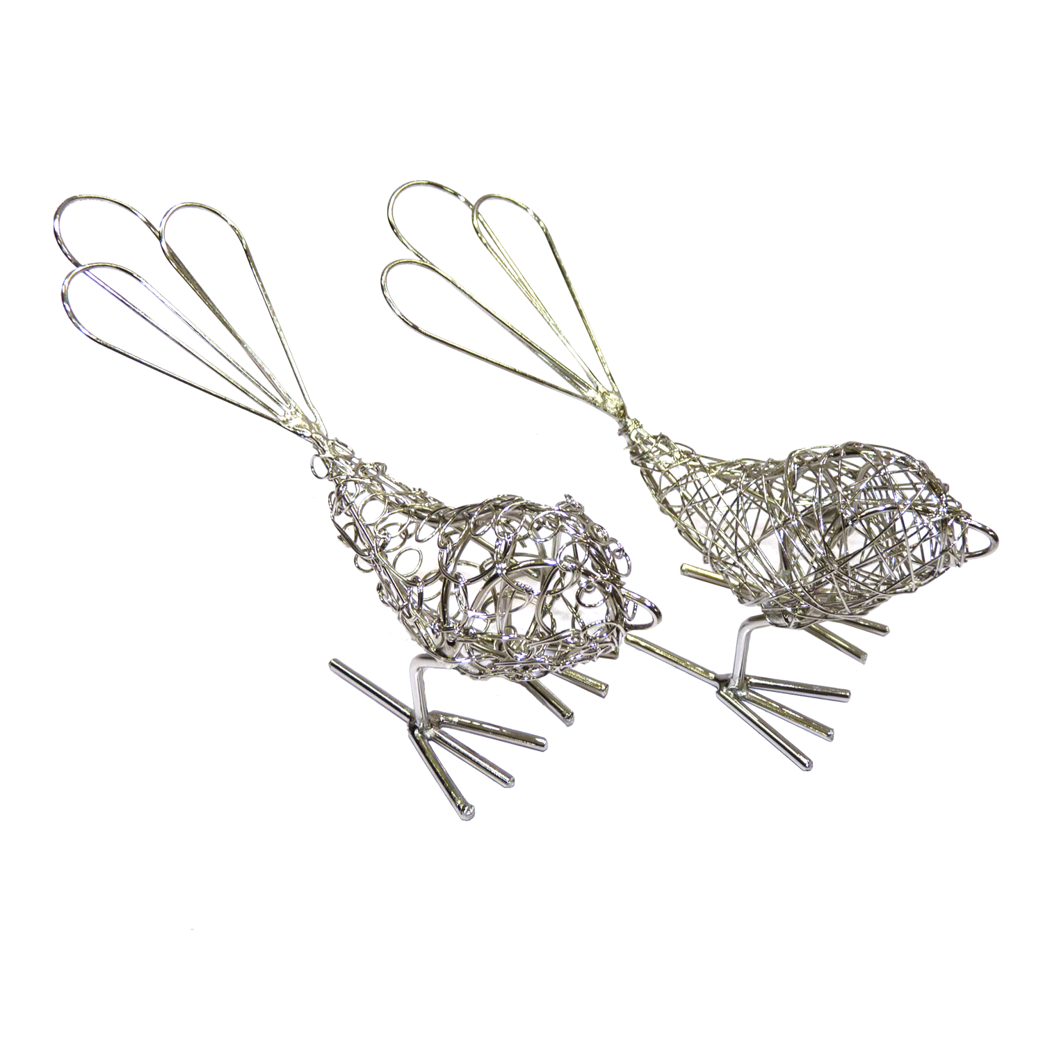 Mini Silver Wrapped Wire Bird - CJ Gift Shoppe