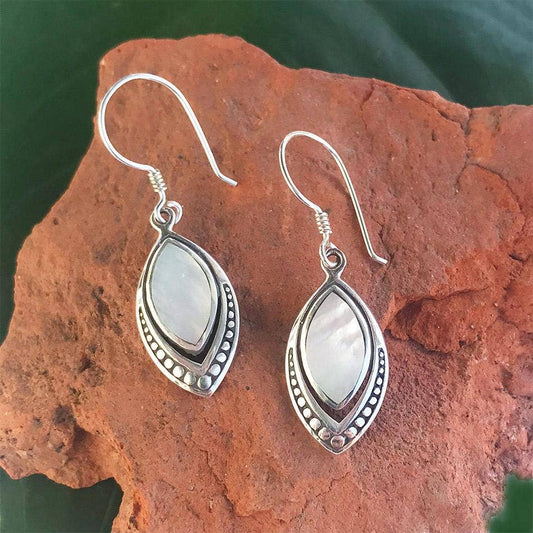 Translucent Earrings, Mother-of-Pearl - Sterling Silver