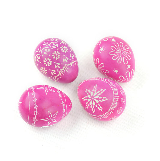 Soapstone Etched Pink Egg - CJ Gift Shoppe