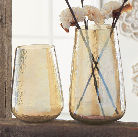 Rippled Glass Vase - CJ Gift Shoppe