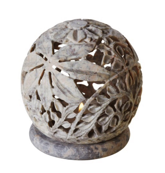 Stone Globe Candleholder - CJ Gift Shoppe