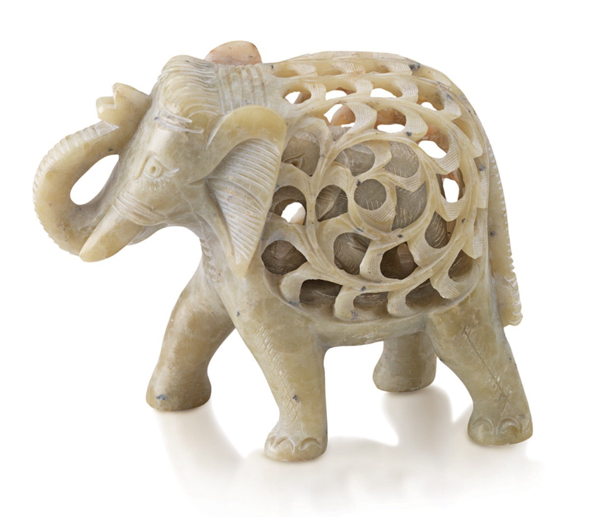 Double Carved Gorara Elephant - CJ Gift Shoppe
