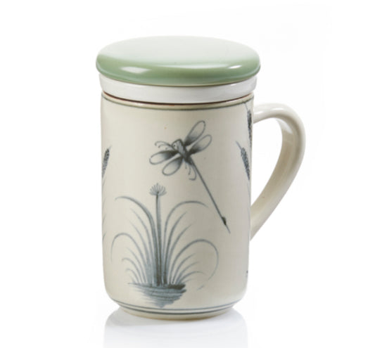 Dragonfly Tea Infuser Mug - CJ Gift Shoppe